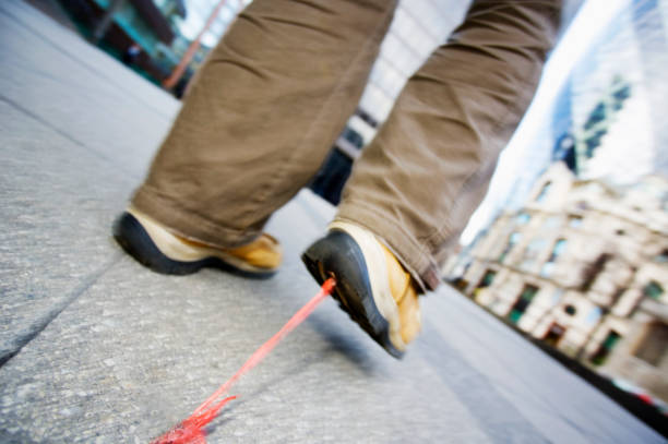 istock A man with bubble gum stuck to his shoe 1137350949