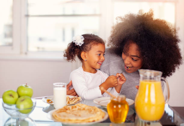istock African-American young mother and daughter having breakfast 1137352801