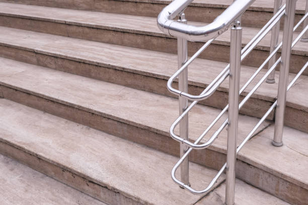 istock View of Aluminium Stair Railing and Joint Element 1137353952
