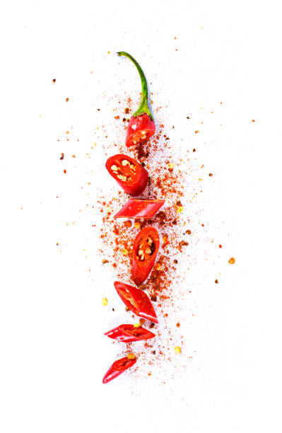istock Red chili pepper, cut into pieces 1137354464
