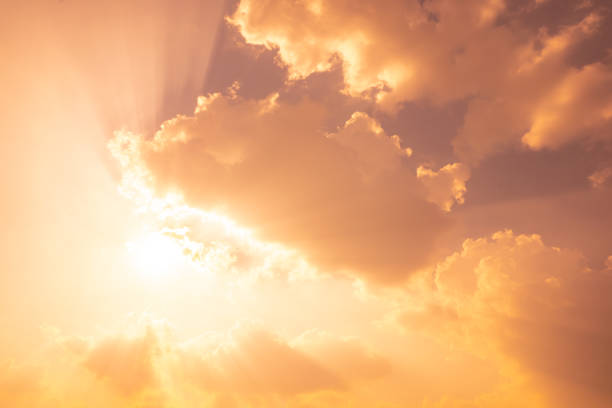 istock Golden sky and cloud on daytime 1137356095
