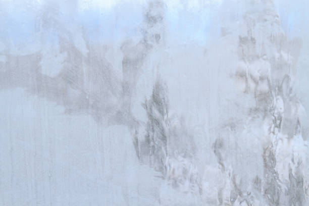 istock Frosty patterns on a frozen ice box in the early morning 1137357719