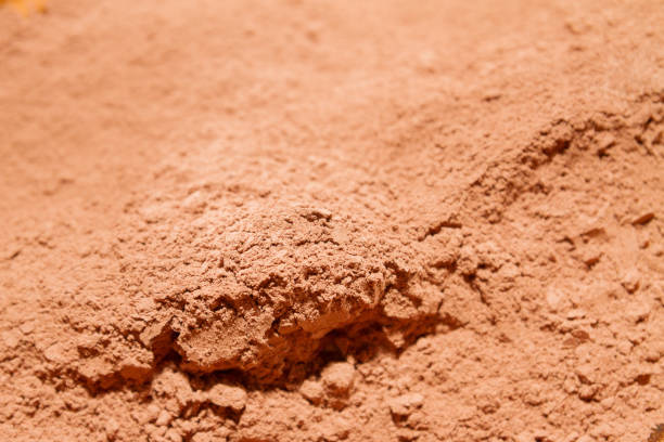 istock Dry cocoa powder poured into a brown ceramic plate 1137357801