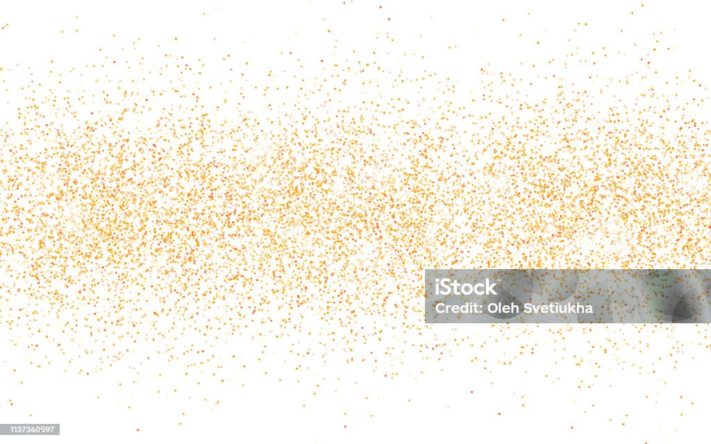 Golden Glitter Sparkle On A Transparent Background Gold Vibrant Background  With Twinkle Lights Vector Illustration Stock Illustration - Download Image  Now - iStock