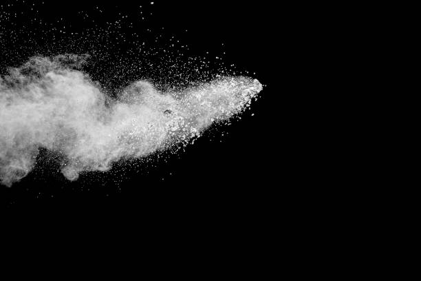 istock White powder explosion.Freeze motion of white dust particles on black background. 1137361448