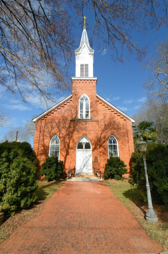 Historic Antebellum church in Madison, Georgia.