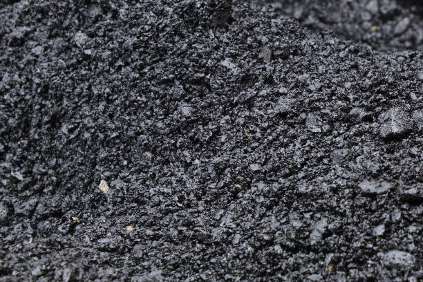 istock Road construction asphalt road by worker and roller machine. Asphalt road background 1137362363