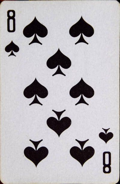 istock Card playing eight peak suit of spades. 1137364393