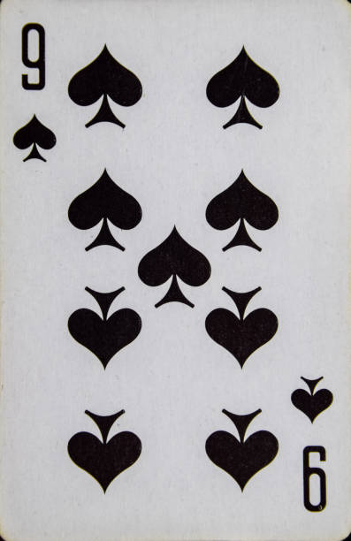 istock Playing card nine peak suit of spades. 1137364395
