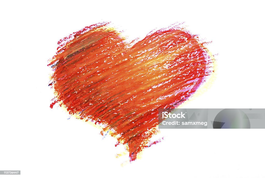 Цветной мелок сердце взятия - Стоковые фото Антисанитарный роялти-фри