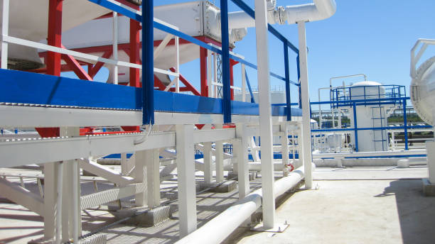 istock Equipment for primary oil refining. 1137364956