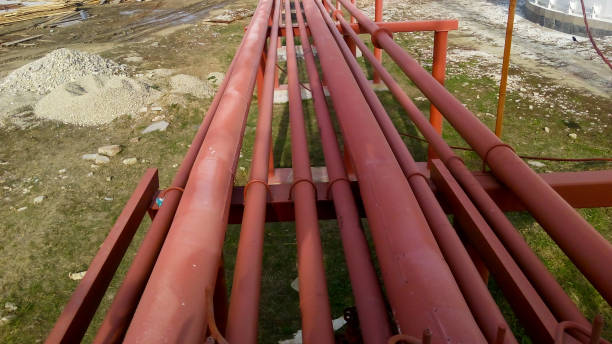 istock Piping for pumping refined petroleum products 1137366612