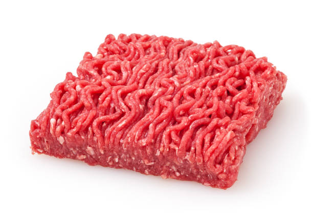 istock Fresh raw beef minced meat isolated on white background 1137369280