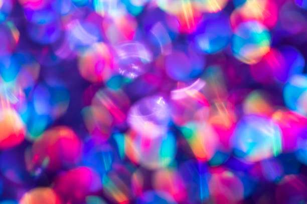 istock Rainbow blue glitter festive background with bokeh lights. Celebration concept for Holidays and anniversary 1137369320
