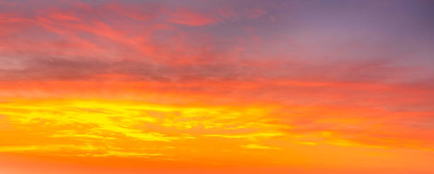 istock beautiful orange sunset sky banner 1137372064