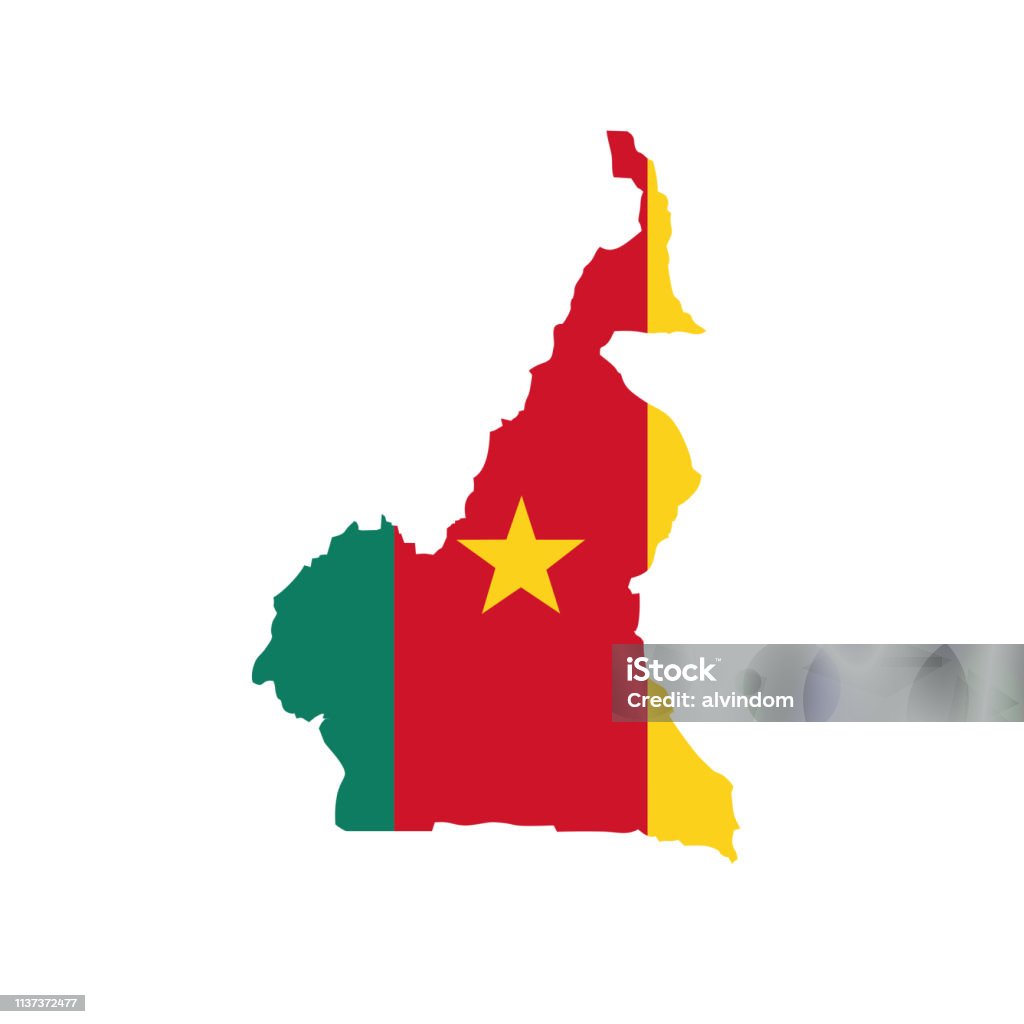 Bản Đồ Với Cờ Màu Của Cameroon Hình minh họa Sẵn có - Tải xuống ...