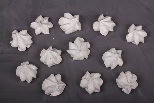istock delicious meringue on a gray background 1137375503