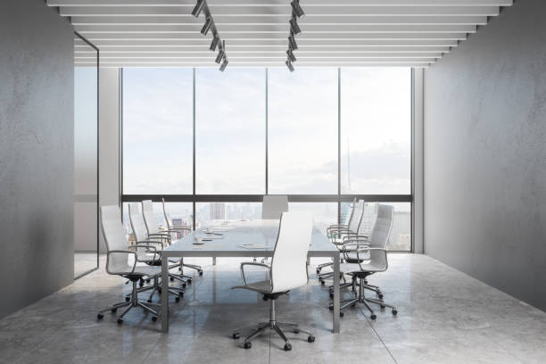 istock Contemporary meeting room interior 1137376711