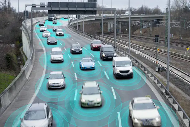 Photo of Autonomous Self-Driving Cars on Highway