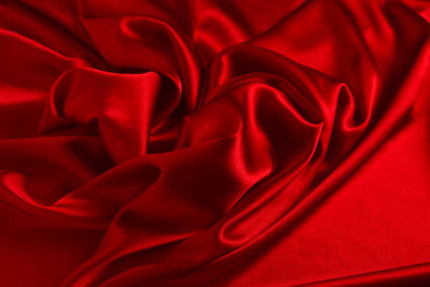 istock Red silk or satin luxury fabric texture can use as abstract background. Top view. 1137382551