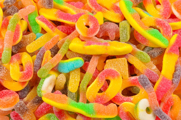 istock Assorted gummy candies. Top view. Jelly  sweets. 1137382629