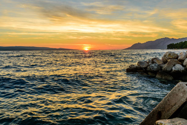 istock Beautiful sunset at the sea 1137382973