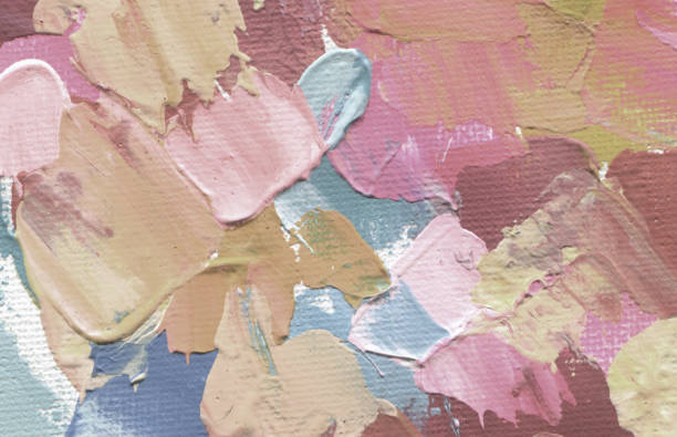 istock Abstract acrylic and watercolor painting. Canvas texture background. 1137386099