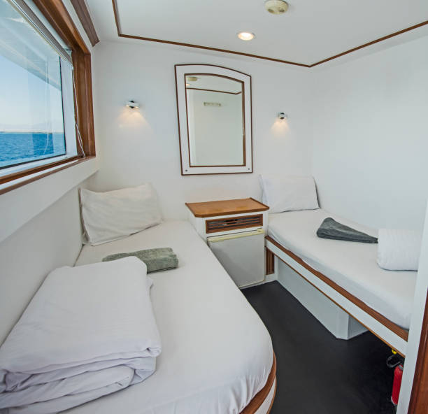 istock Cabin in a luxury private motor yacht 1137387025