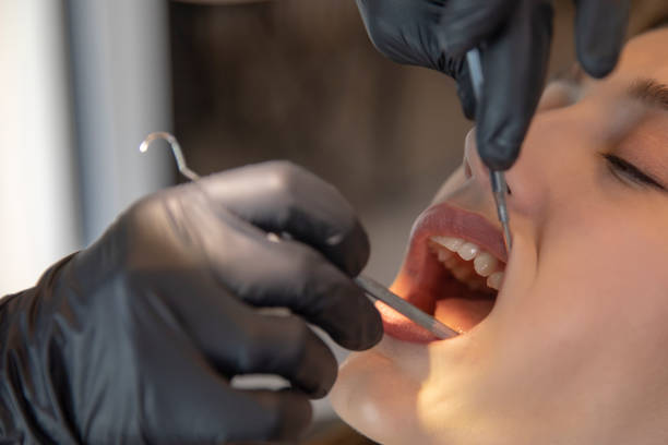istock Woman patient at the dentist 1137389381