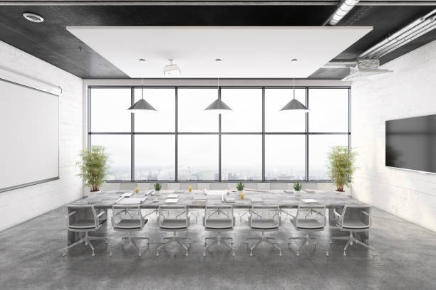 istock Contemporary conference room interior 1137393464