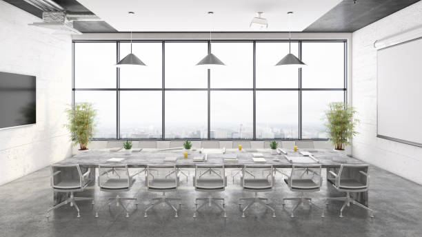 istock Contemporary conference room interior 1137393465