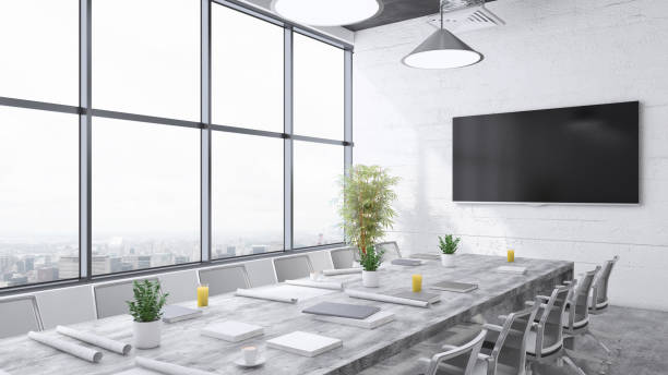 istock Contemporary conference room interior 1137393525