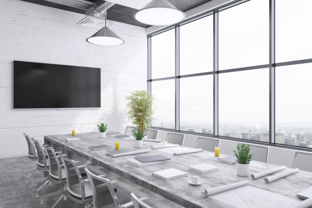 istock Contemporary conference room interior 1137393531