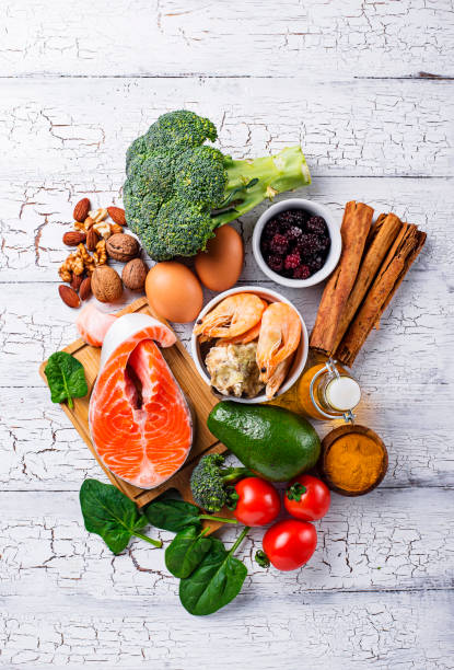 Food for brain and good memory stock photo