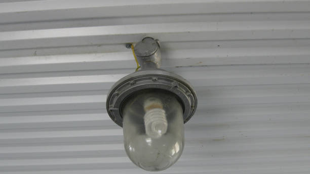 istock Explosion-proof lamp on the ceiling in  rooms 1137399158