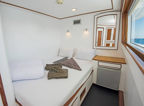 istock Cabin in a luxury private motor yacht 1137399392