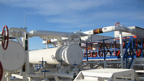 istock Heat exchangers in a refinery 1137400445