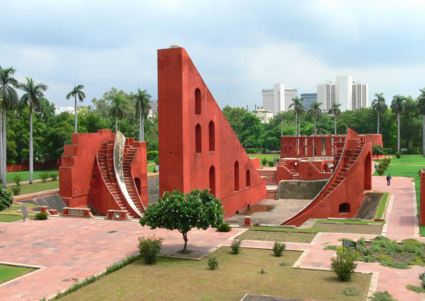 istock Centuries old architecture at the historical astronomical observatory Jantar Mantar, Delhi 1137400871