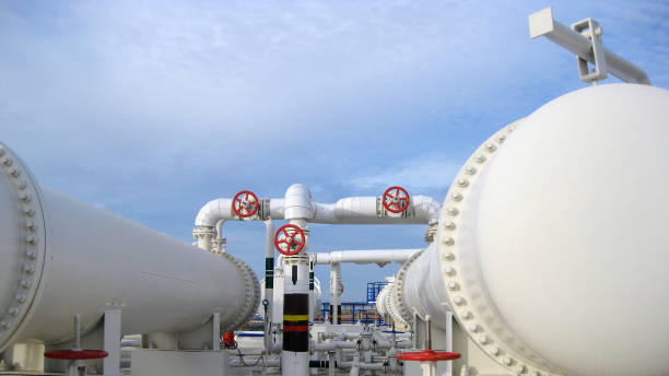 istock Heat exchangers in a refinery 1137402242