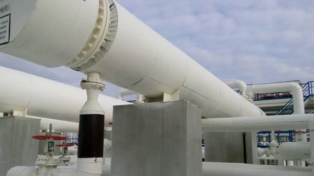 istock Heat exchangers in a refinery 1137402585