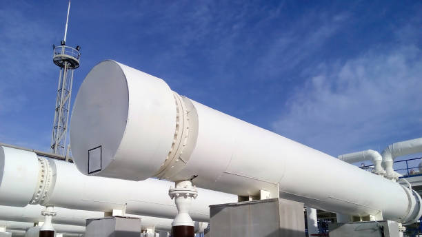 istock Heat exchangers in a refinery 1137402633