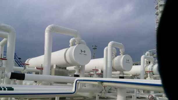 istock Heat exchangers in a refinery 1137402690