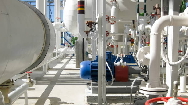 istock Centrifugal pumps that pump gasoline. Pump refinery. 1137405188