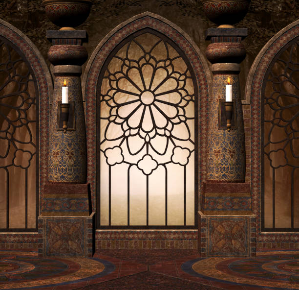 istock Mysterious doorway inside the old elegant building 1137408230