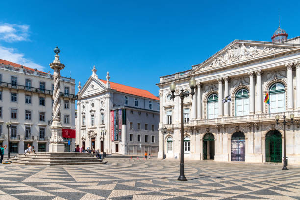Praca do Municipio in Lisbon. Photo contains incidental people and signage.