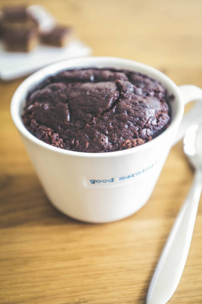 istock Brownie cake in a mug, chocolate mug cake 1137415462
