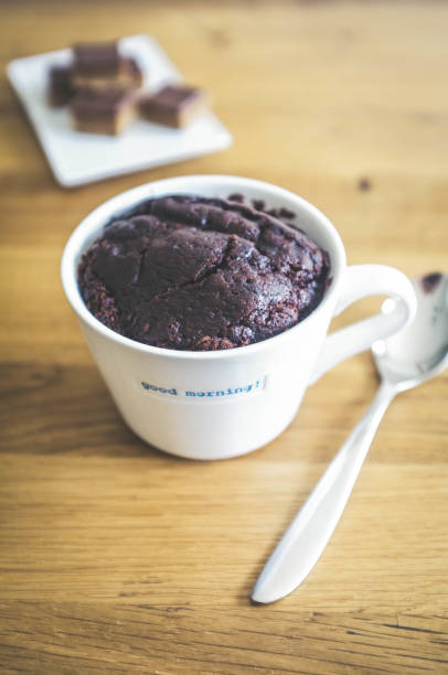 istock Brownie cake in a mug, chocolate mug cake 1137415486