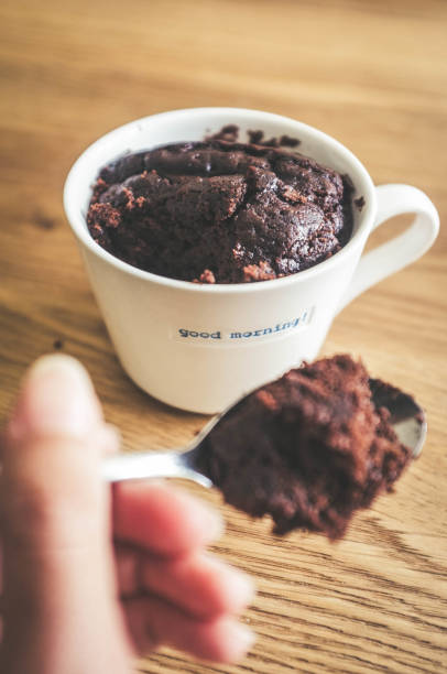 istock Brownie cake in a mug, chocolate mug cake 1137415487