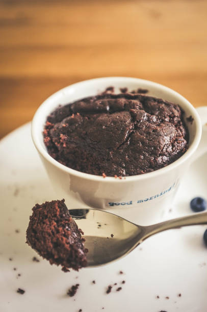 istock Brownie cake in a mug, chocolate mug cake 1137415517