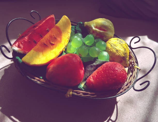 istock Fruit basket made of wax 1137420145